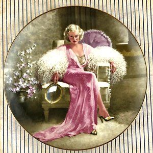 Bradford Exchange Jean Harlow as Kitty in Dinner at Eight Porcelain Plate #400B